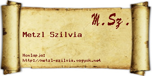 Metzl Szilvia névjegykártya
